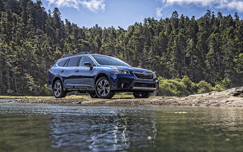 Subaru Outback, 2020, exterior, blue station wagon, new blue Outback, japanese cars, Subaru, HD wallpaper