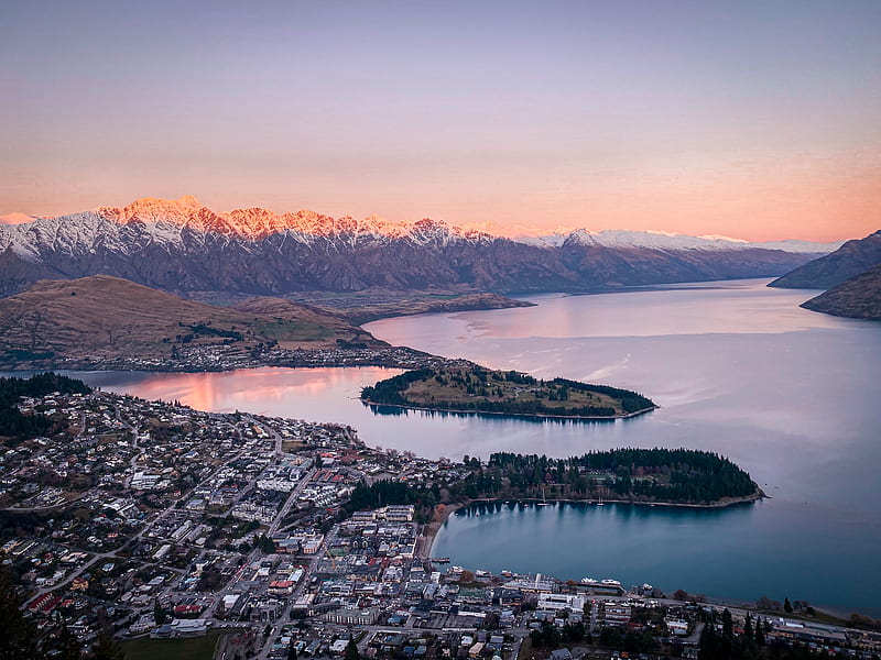 Aerial view of lake and mountains during daytime, HD wallpaper | Peakpx