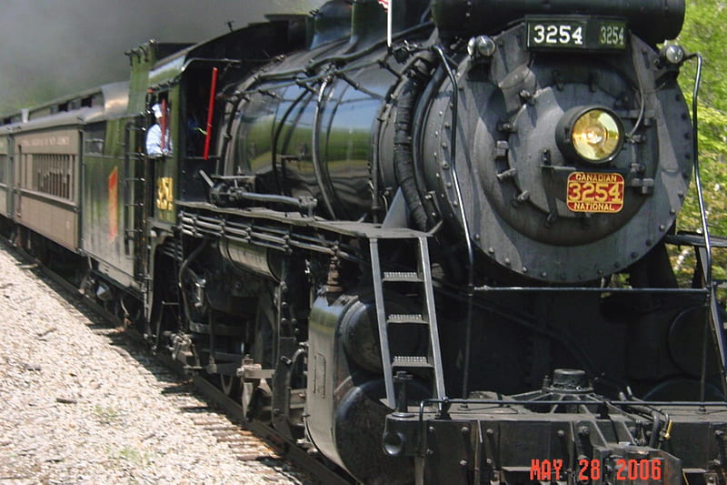 Train All aboard, railroad, choo choo, engine 3254, train, HD wallpaper