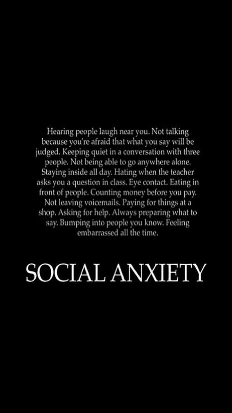 Social Anxiety, anxiety, broken, depression, sad, signs, social, HD phone wallpaper