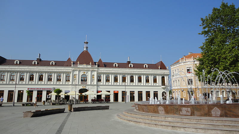 Liberty Square - Tuzla, Bosnia, liberty, bosnia, tuzla, baroque, square, HD wallpaper