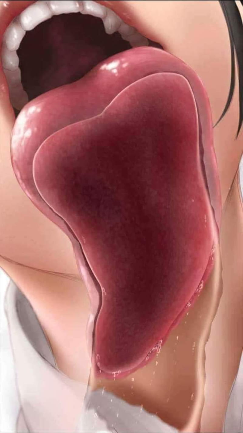 Tongue, jaw, lip, Anime, HD phone wallpaper