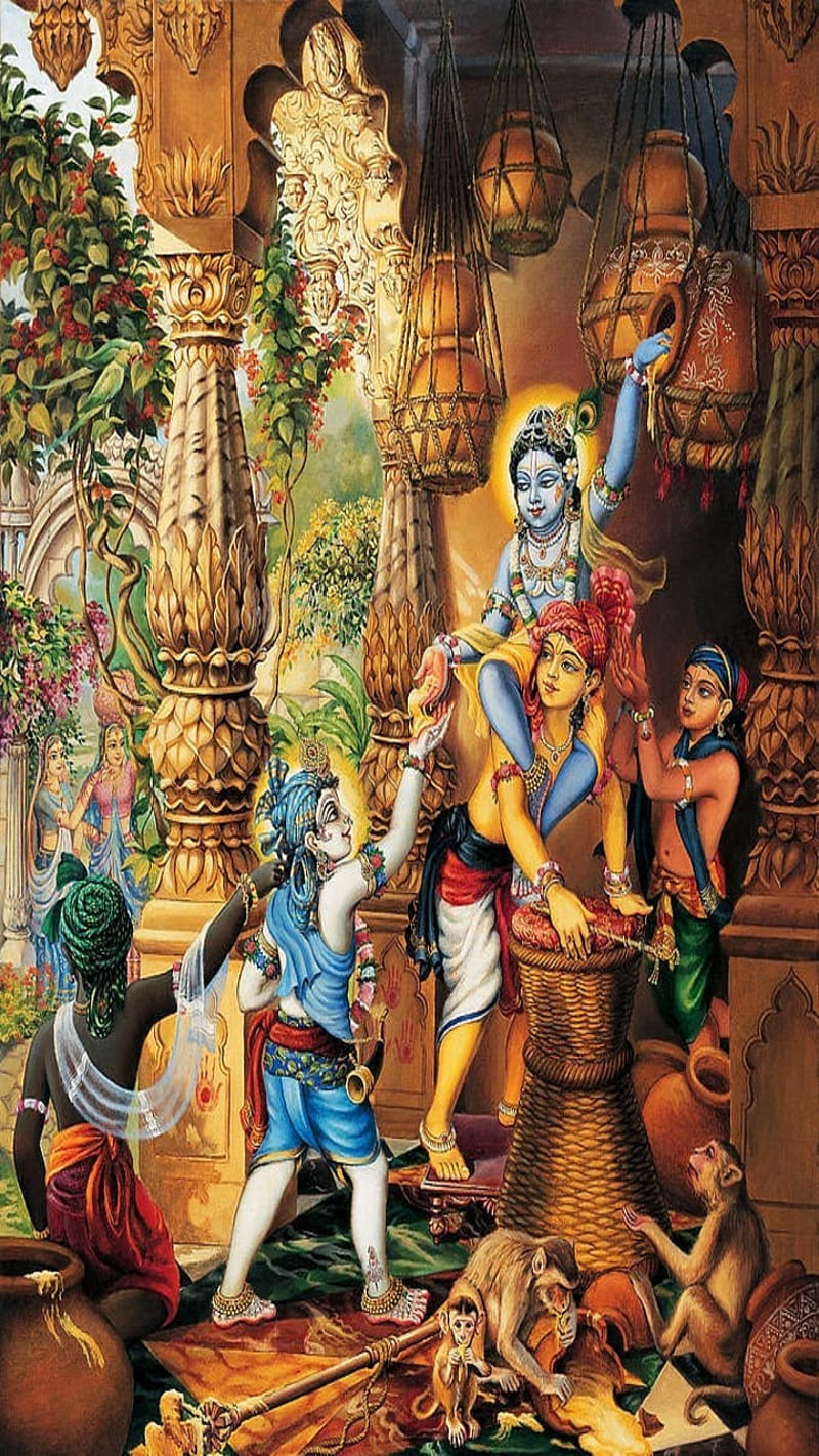 Krishna, god, govind, gwala, janmashtami, janmashtmi, lord krishna, madhav, makhanchor, muralidhar, HD phone wallpaper