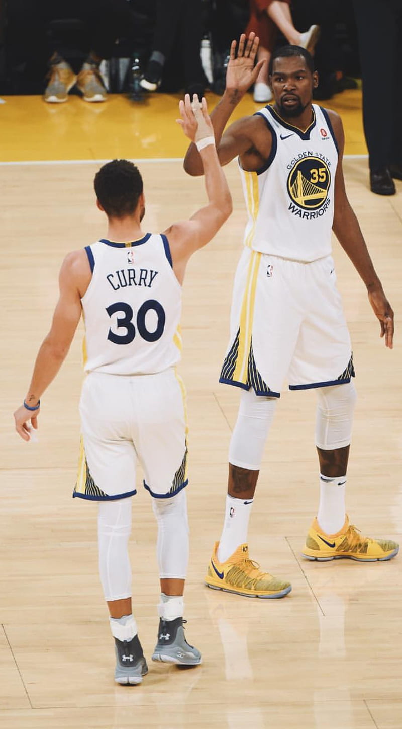Curry and Durant, curry, durant, golden, kevin, state, stephen, warriors, HD phone wallpaper