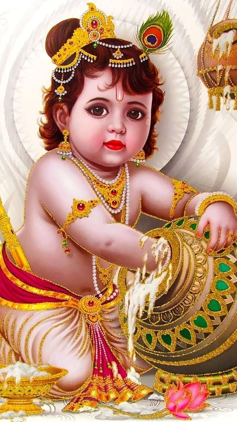 Krishna, jai laddoo gopal ki, thakur jee, HD phone wallpaper | Peakpx