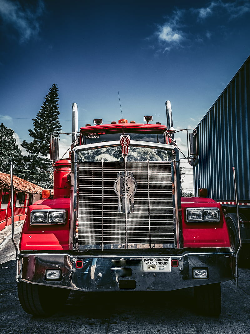 kenworth, truck, car, red, HD mobile wallpaper