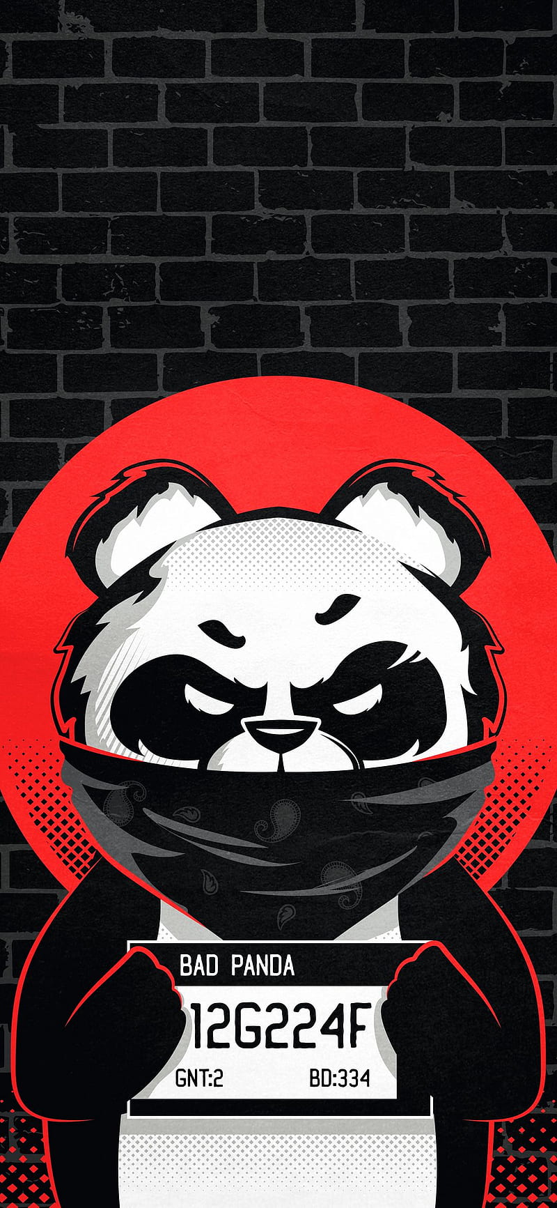 Bad panda, animal, animated, HD phone wallpaper