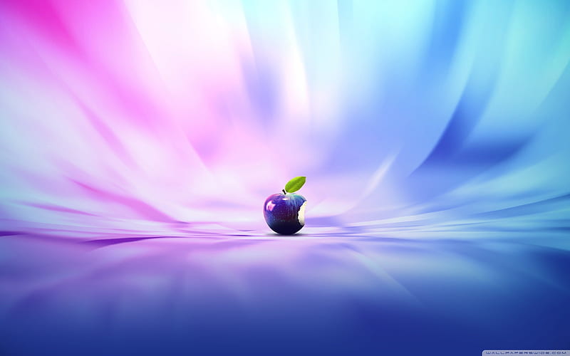 purple apple-think different apple mac, HD wallpaper