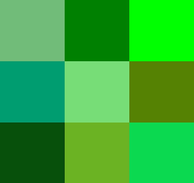 Greens, Colors, Tones, Verdes, Variations, HD wallpaper
