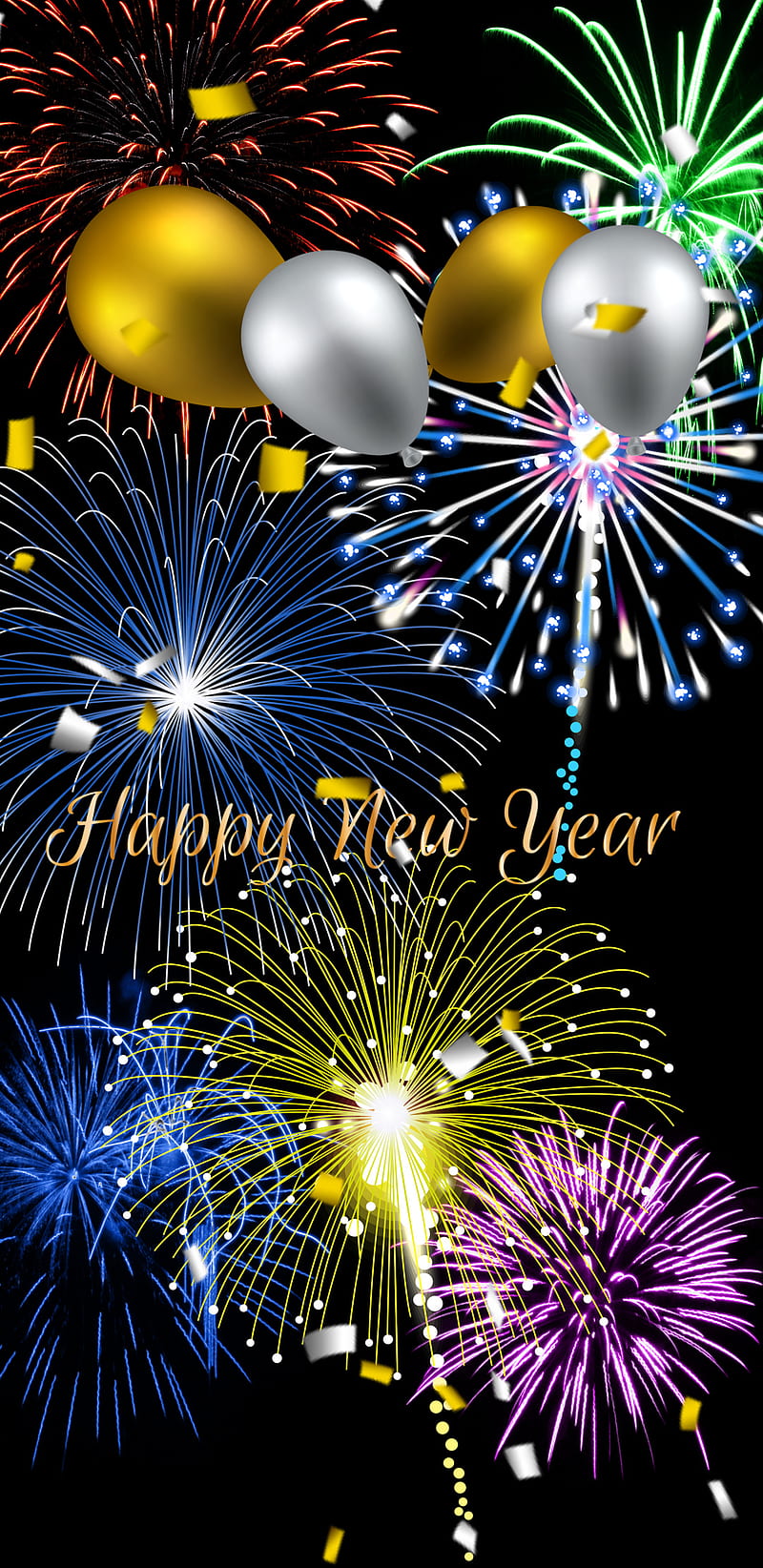 HAPPY NEW YEAR 2019, newyear19, fireworks, HD phone wallpaper