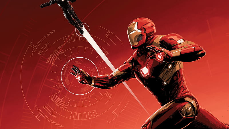 Iron Man Civil War Art, iron-man, captain-america-civil-war, artwork, superheroes, HD wallpaper
