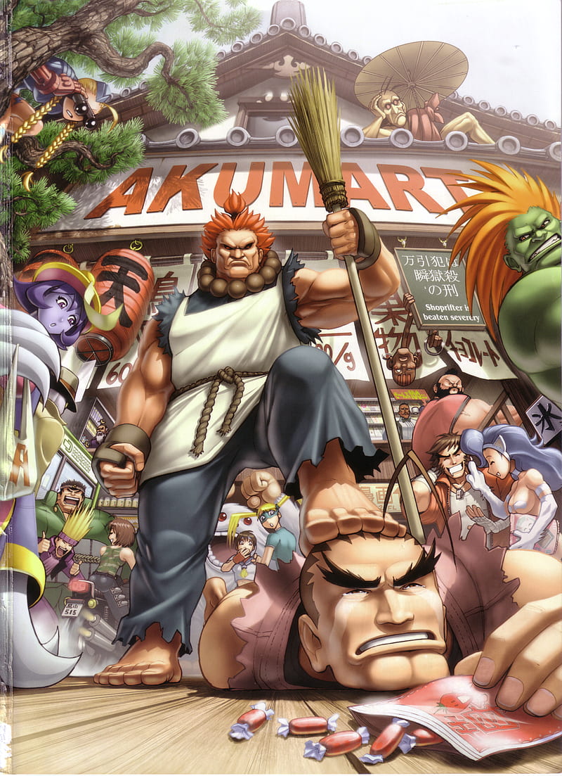 Capcom Fighters, akuma, blanka, cammy white, dan hibiki, darkstalkers, dhalsim, felicia, hsien-ko, rival schools, street fighter, HD phone wallpaper