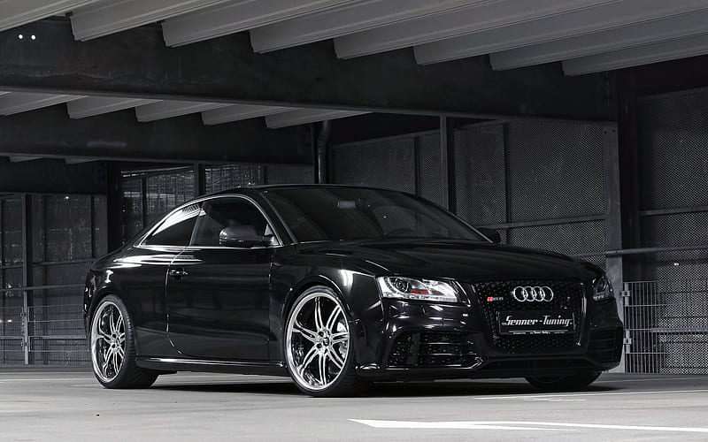Audi RS5, Senner Tuning, Black RS5, tuning Audi, sports cars, coupe, German cars, Audi, HD wallpaper