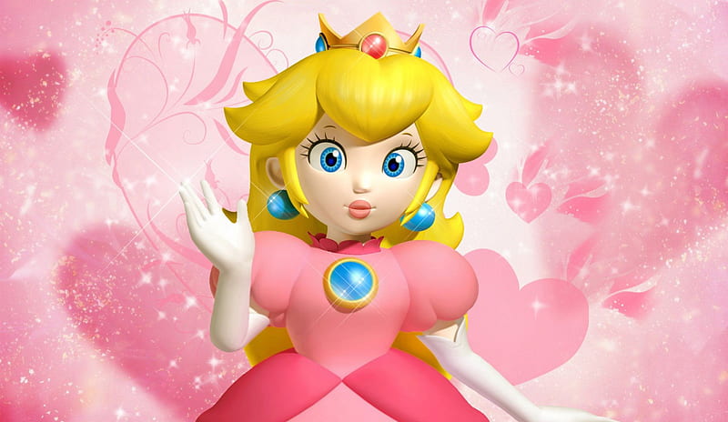 Princess Peach, Cute, Pink, Peach, Mario, HD wallpaper