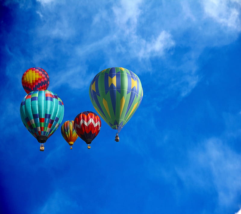 Balloons, blue, colours, sky, HD wallpaper | Peakpx