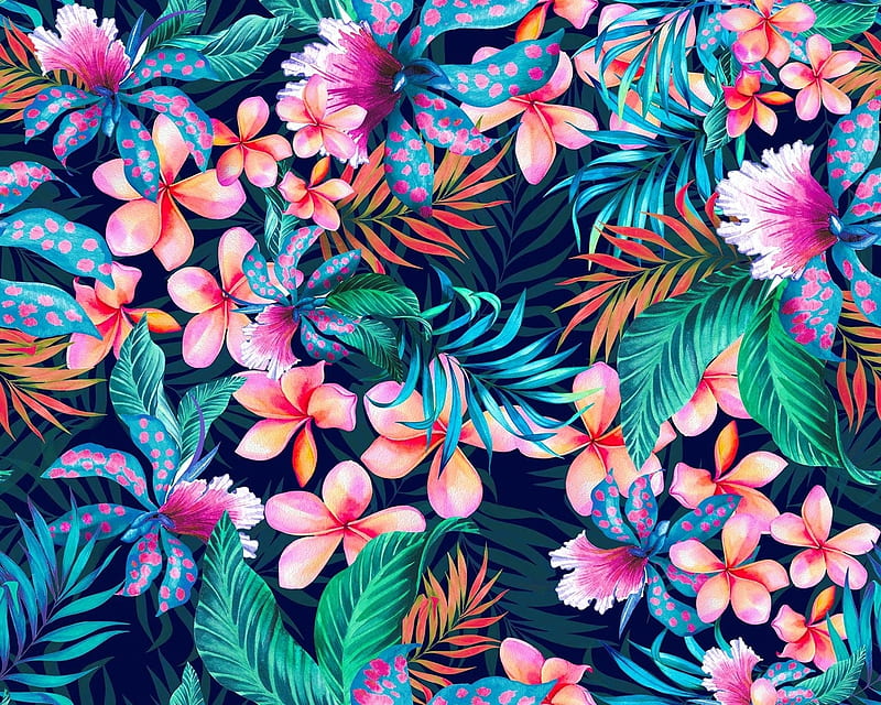 Texture, exotic, flower, paper, pink, blue, leaf, pattern, vara, summer, HD wallpaper