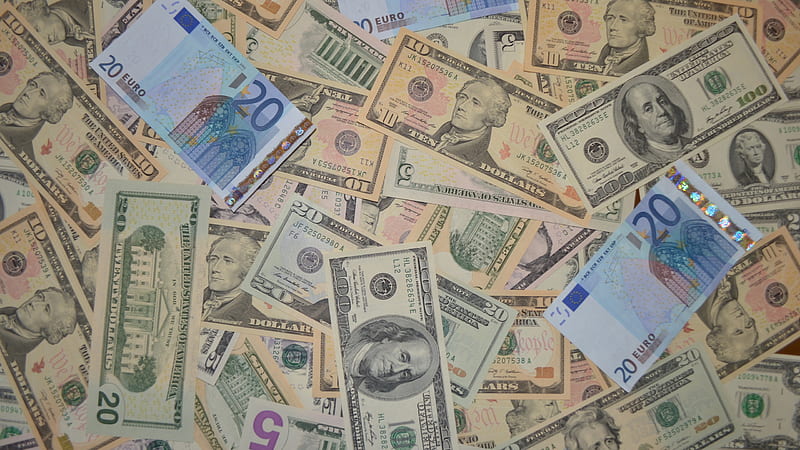 Dollars And Euros Money, HD wallpaper
