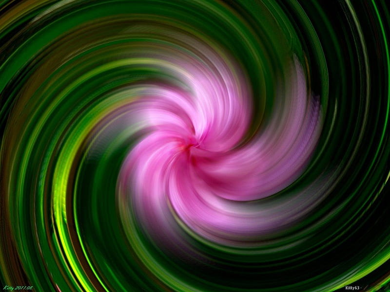 CATHERINE WHEEL, twirls, leaves, whirlspools, green, fireworks, flowers, spinning, colours, pink, HD wallpaper