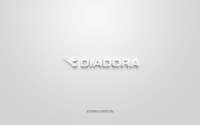Diadora logo, white background, Diadora 3d logo, 3d art, Diadora ...