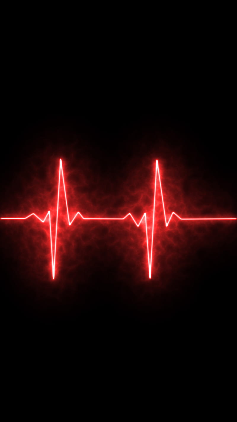 HEART RHYTHM2, frame, light, love, neon, red, rhythm, valentine, valentines, HD phone wallpaper