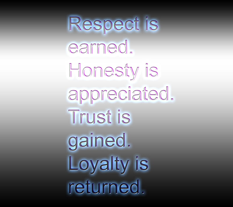 lifes points, earned, honest, loyalty, new, quote, respect, saying, trust, HD wallpaper