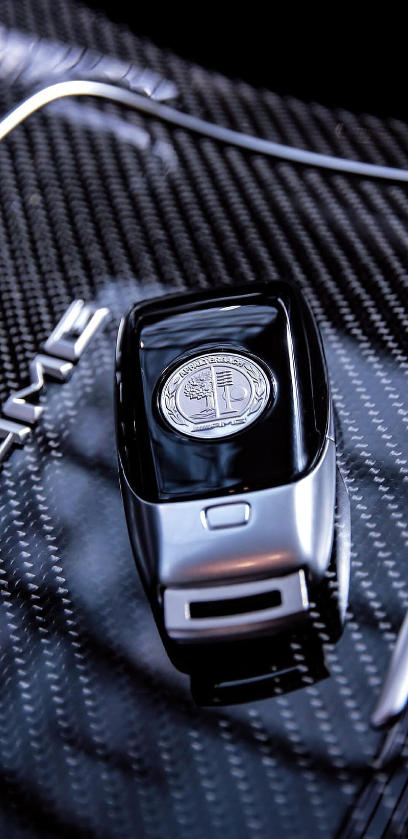 Mercedes Amg, amg, carbon interior, key, logo, luxury, mercedes, HD phone wallpaper