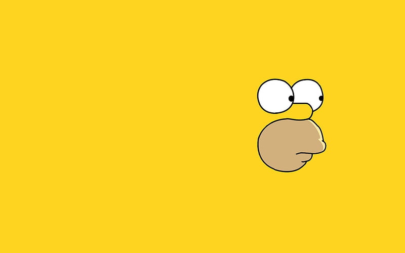 The Simpsons, yellow background, Homer Simpson, HD wallpaper