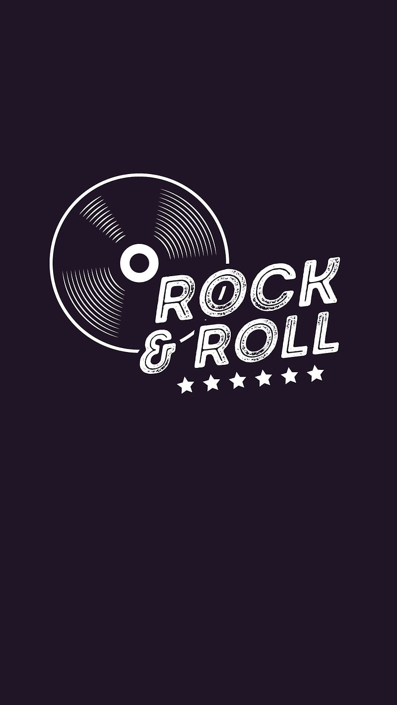 Rock N Roll Record, Kiss, blue, lp, retro, rock and roll, rock n roll, stars, white, HD phone wallpaper