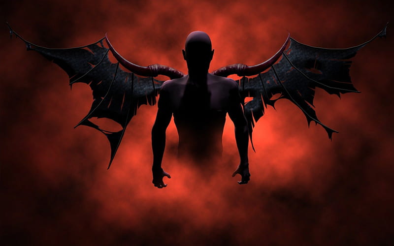 Demon, red, angel, hell, other side, mist, fire, fallen, dark, HD wallpaper  | Peakpx