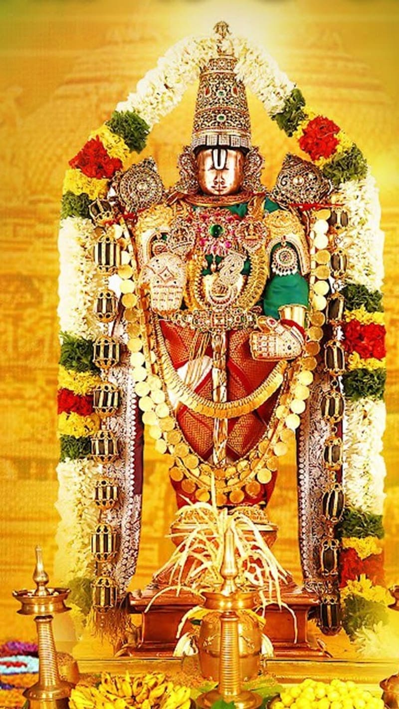 Venkateswara, gold, balaji, lord, god, HD phone wallpaper | Peakpx