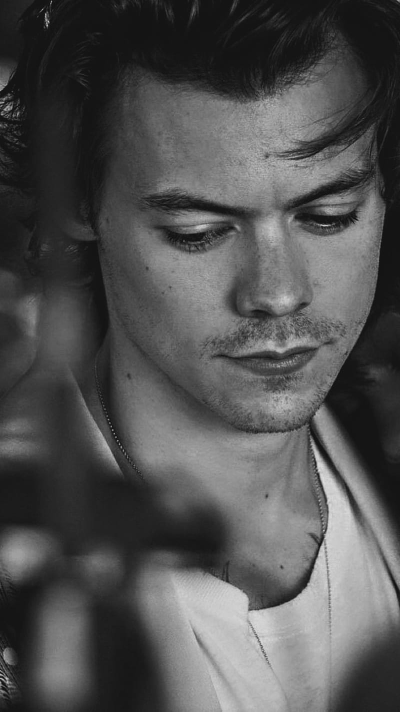 Harry Styles, black and white, HD phone wallpaper
