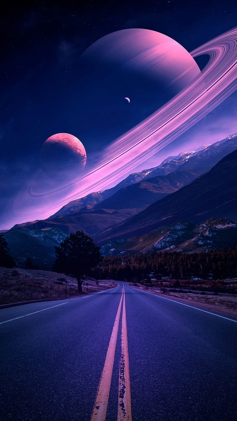 Planetary nature, cloud, clouds, planet, road, storm, HD phone wallpaper