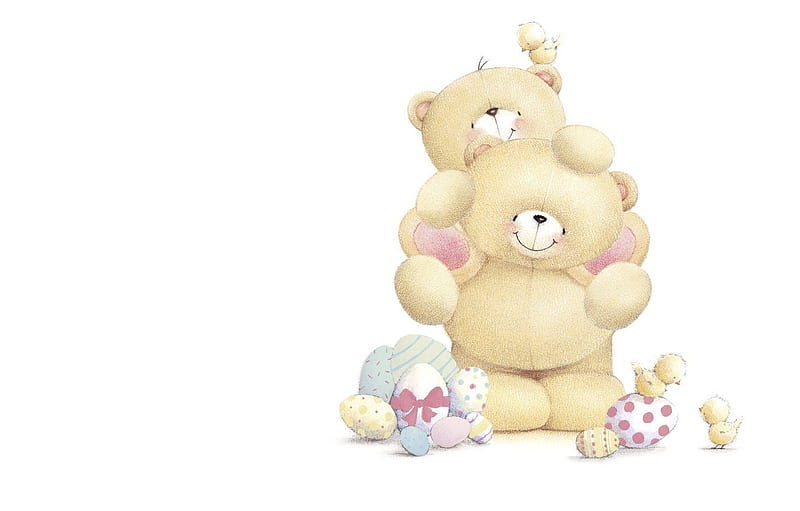 mood, holiday, baby, art, bear, Easter, children's, Forever Friends Deckchair bear for , section минимализм, HD wallpaper