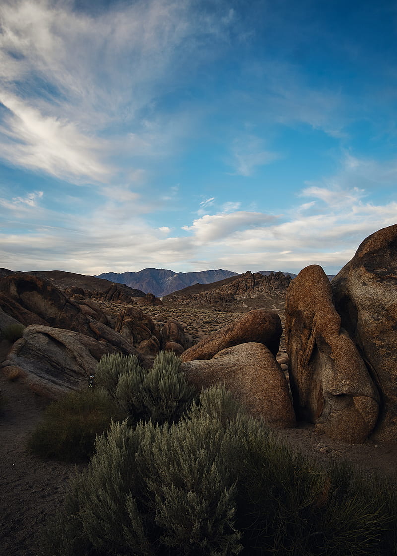 mountains, rocks, stones, desert, landscape, HD phone wallpaper