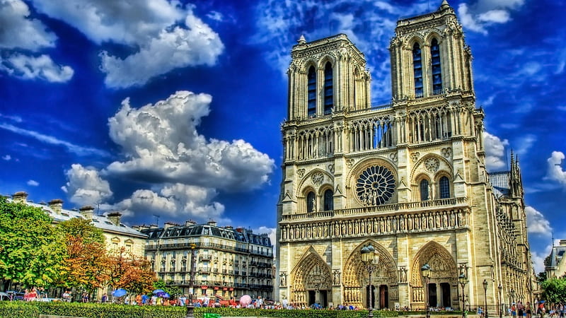 Notre-Dame de Paris, Building, Reilgious, Cathedral, HD wallpaper