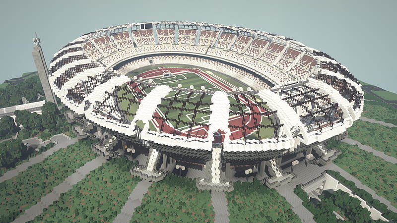 estadio de futbol minecraft