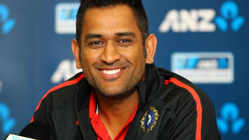 Smiley MS Dhoni Is Wearing Red Black Sports Dress Dhoni, HD wallpaper |  Peakpx