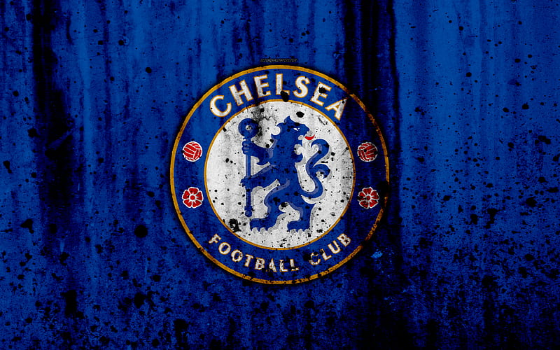 FC Chelsea Premier League, logo, England, soccer, football club, grunge, Chelsea, art, stone texture, Chelsea FC, HD wallpaper