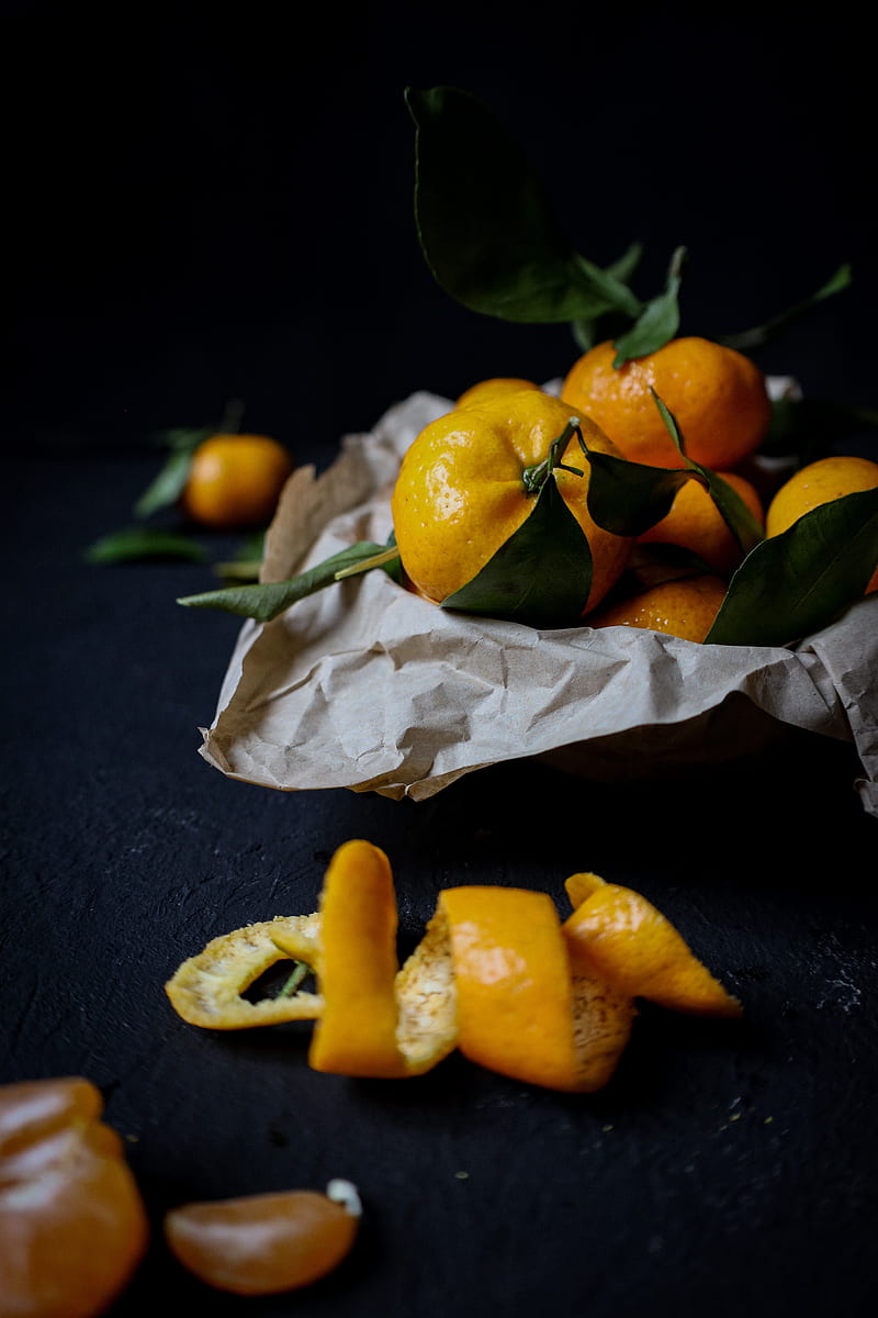 tangerines, fruits, citrus, orange, HD phone wallpaper