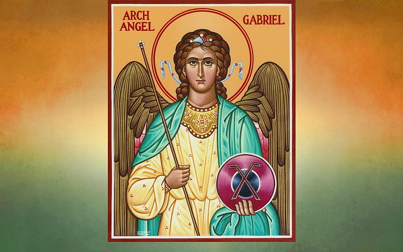 Saint Archangel Gabriel, Gabriel, saint, archangel, icon, HD wallpaper