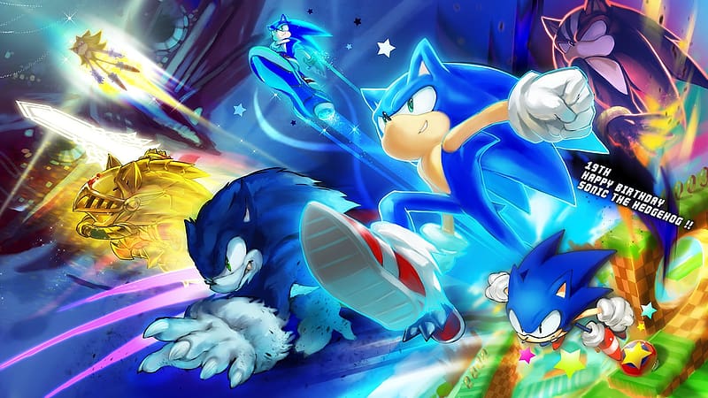 Video Game, Sonic The Hedgehog, Super Sonic, Classic Sonic, Sonic The Werehog, Darkspine Sonic, Sonic, HD wallpaper