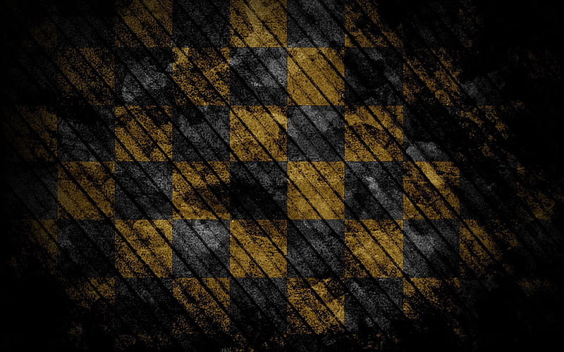chess board, black yellow board, grunge, HD wallpaper