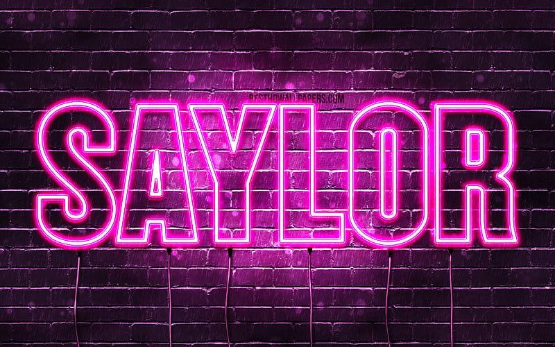 4K free download | Saylor with names, female names, Saylor name, purple ...