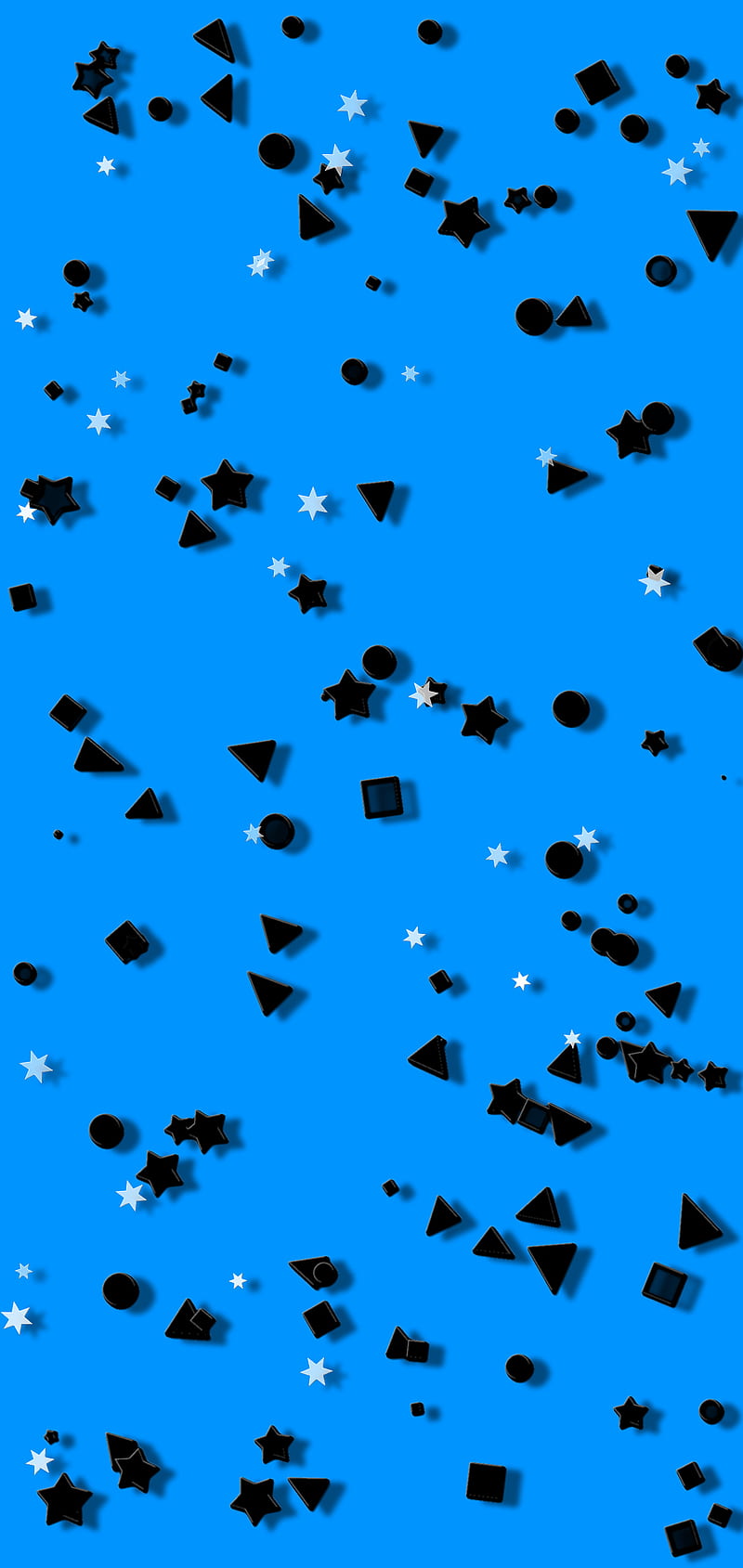 Blue Random Shape, abstract, black, blue, hole, punch, punch hole, samsung, forma, stars, xiaomi, HD phone wallpaper