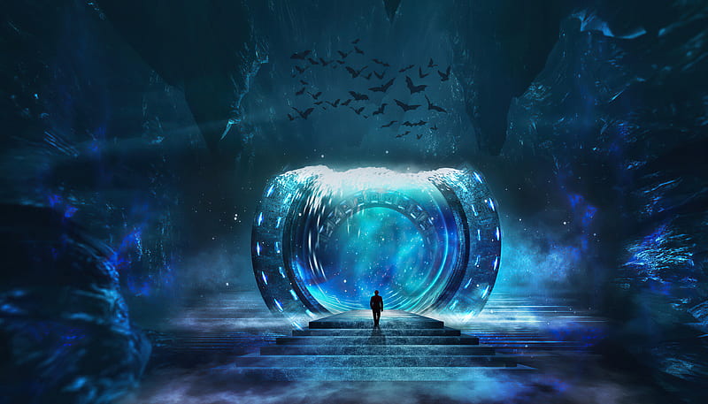 Portal Cave, cave, artist, artwork, digital-art, HD wallpaper | Peakpx