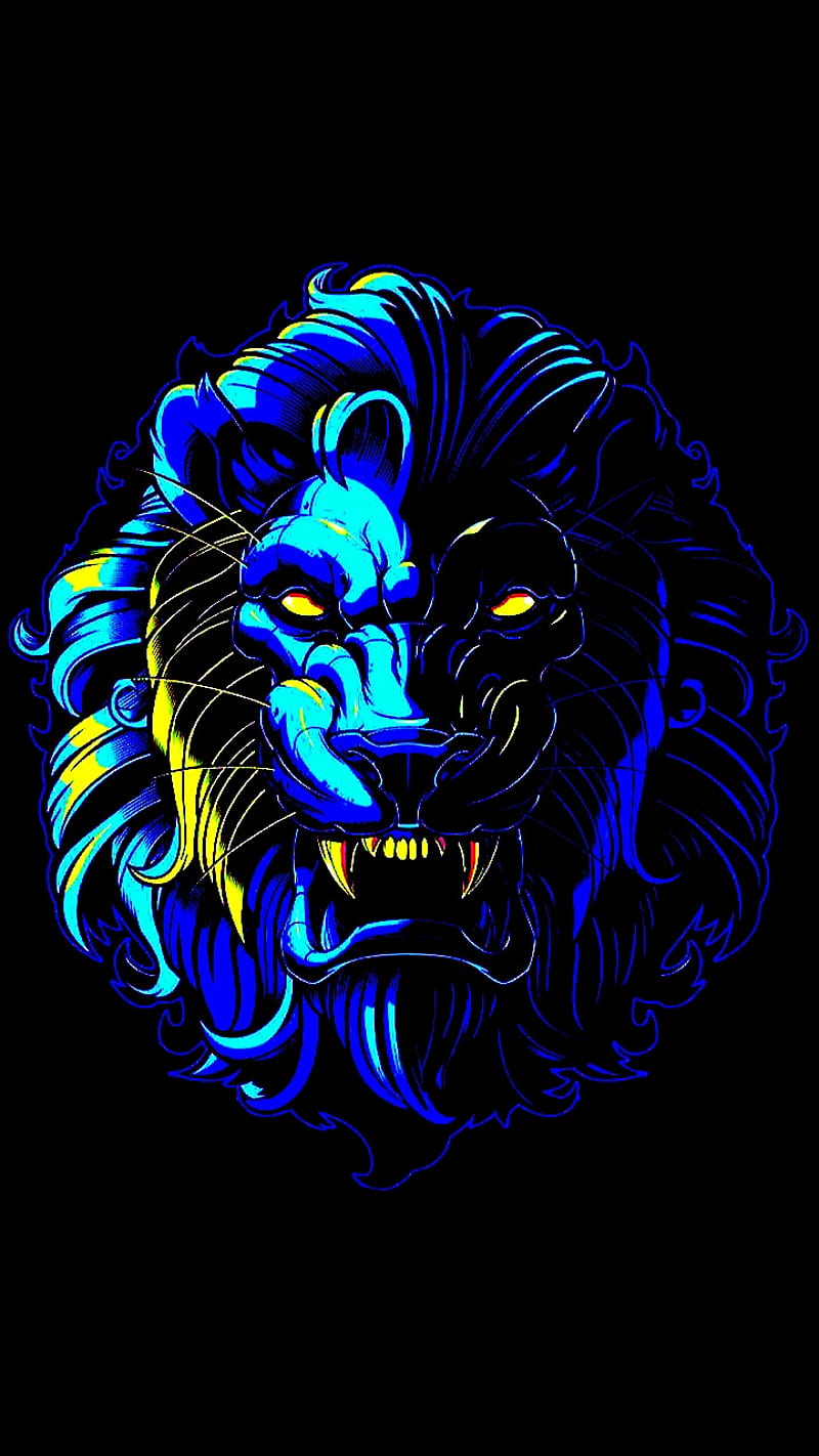 Rey azul, azul, rey, león, Fondo de pantalla de teléfono HD | Peakpx