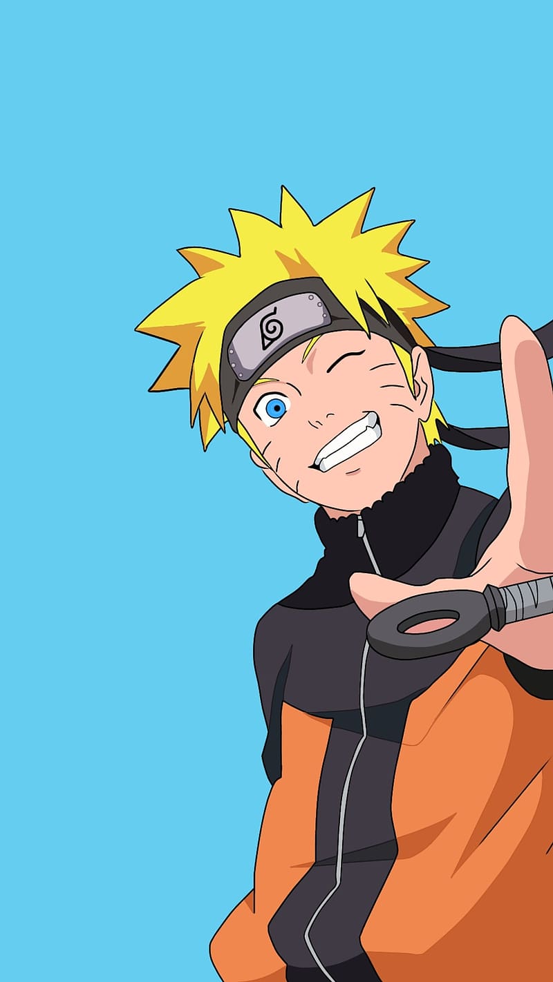 Naruto Uzumaki Live With Blue Background, naruto live, blue background, uzumaki, anime, animation, HD phone wallpaper