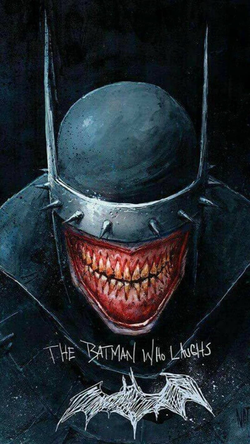 Batman who laughs, dc, fire, horror, superhero, unknown, HD phone wallpaper