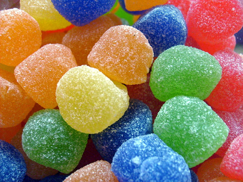 Jelly Tots, candy, sweets, sugar, jelly, gum, gelatine, HD wallpaper