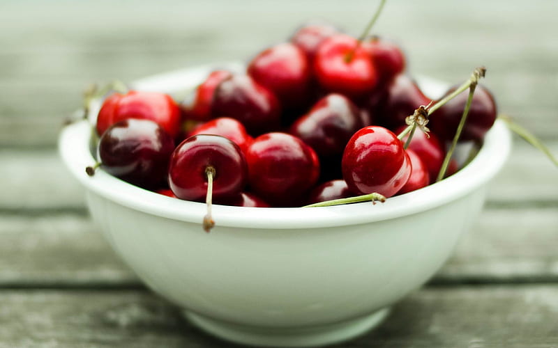 a bowl full of cherries-Fruit food, HD wallpaper